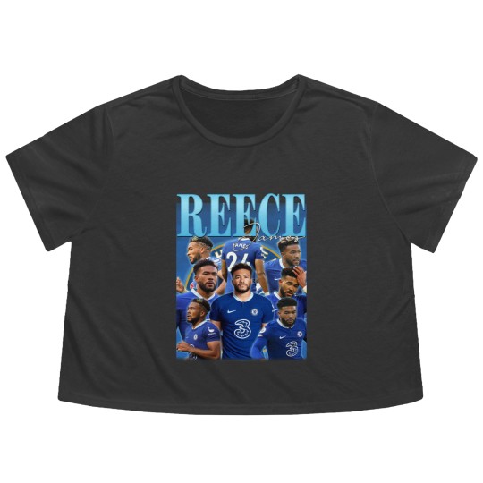 Discover Reece James Vintage Bootleg Flowy Cropped Tees, Reece James Vintage Graphic Flowy Cropped Tees