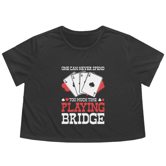 Discover Poker Cards Bridge Gambling Flowy Cropped Tees