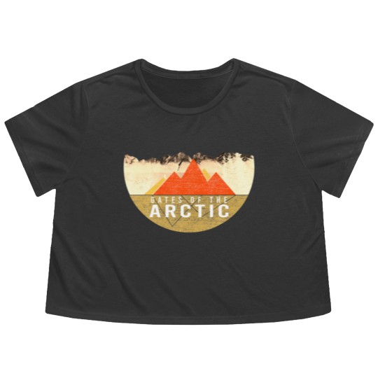 Discover Retro USA Mountain - Gates Of The Arctic National Flowy Cropped Tees