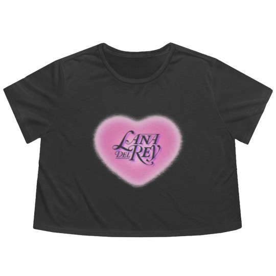 Discover Lana Del Rey Flowy Cropped Tees (Pink Heart), Born To Die Flowy Cropped Tees