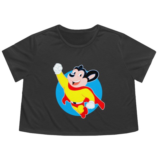 Discover Mighty Mouse - Mighty Mouse - Flowy Cropped Tees