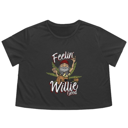 Discover Feelin' Willie Good Flowy Cropped Tees Gift For Fans Flowy Cropped Tees,