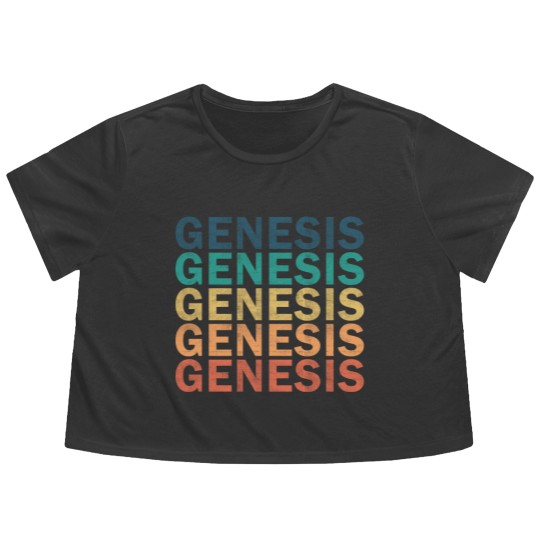 Discover Genesis Name Flowy Cropped Tees - Genesis Vintage Retro Name Gift Item Flowy Cropped Tees - Genesis - Flowy Cropped Tees