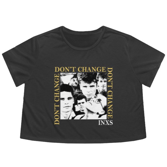 Discover Vintage INXS Dont Change Flowy Cropped Tees, 1990s X Tour Vintage Concert