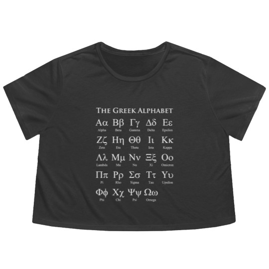 Discover The Greek Alphabet Flowy Cropped Tees