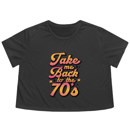 Discover Take me back to the 70 s Flowy Cropped Tees