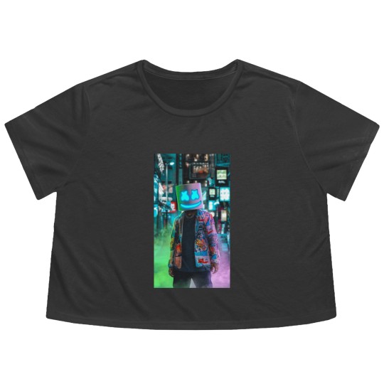 Discover Marshmello Flowy Cropped Tees