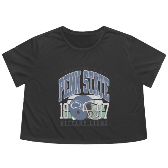 Discover Vintage University of Penn State 1887 Flowy Cropped Tees
