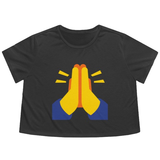 Discover Pray Emojis Flowy Cropped Tees