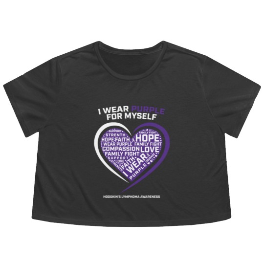 Discover Hodgkin'S Disease Purple Hodgkins Lymphoma Cancer Flowy Cropped Tees