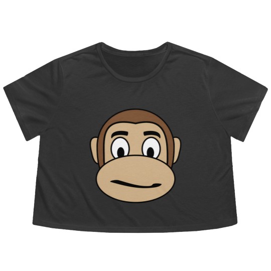 Discover Monkey Emoji - skeptical Flowy Cropped Tees