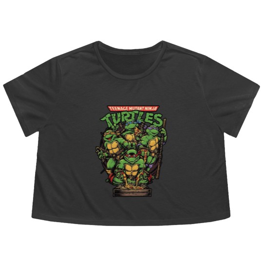 Discover Vintage Ninja Turtle Flowy Cropped Tees, Teenage Mutant Ninja