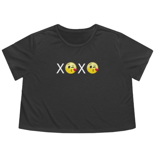 Discover "XOXO" Emojis Flowy Cropped Tees