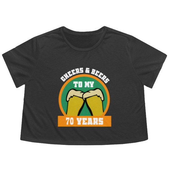 Discover 70th Birthday 70 Years Gift Funny Saying Flowy Cropped Tees