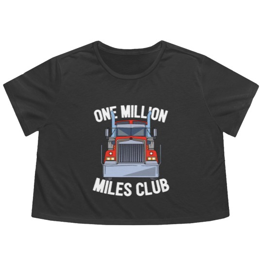 Discover One Million Miles Club Diesel Truck Driver Trucker Flowy Cropped Tees