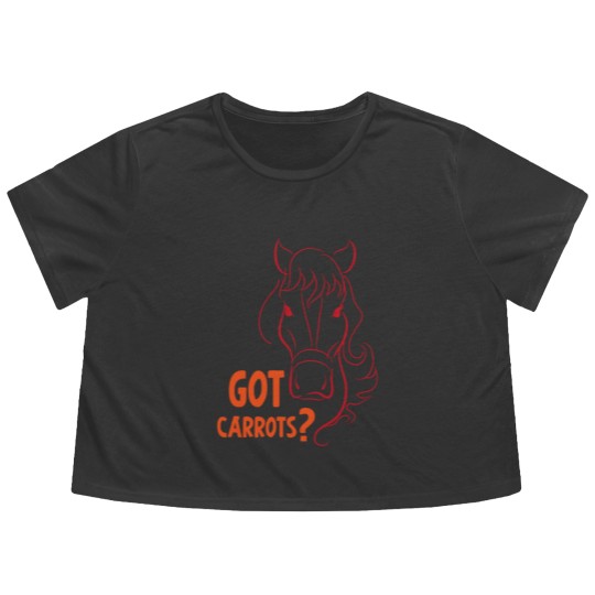 Discover Got carrots horse hobby dressage gift sport Flowy Cropped Tees