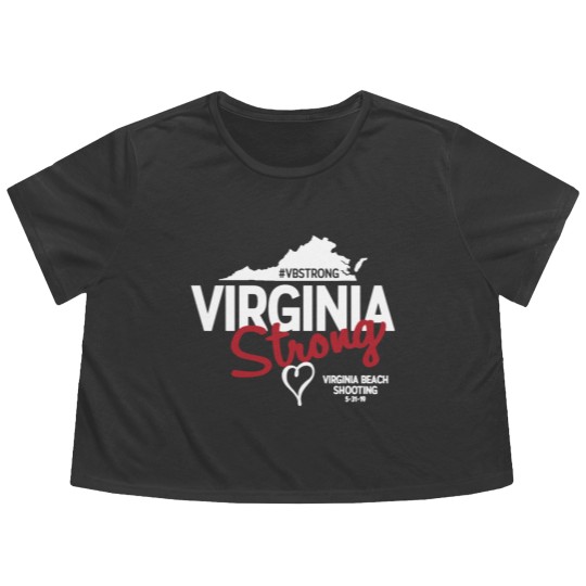 Discover Virginia Beach Strong Flowy Cropped Tees