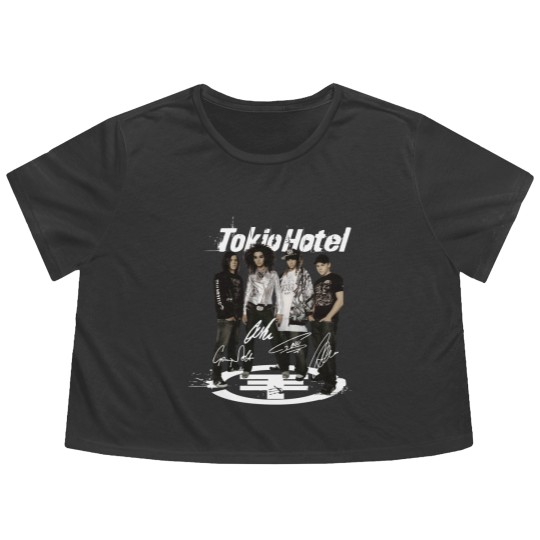 Discover Tokio Hotel Band Music Flowy Cropped Tees, Tokio Hotel Concert 2023 Flowy Cropped Tees