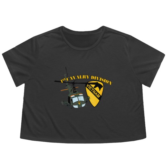 Discover 1st Cavalry Division - Vietnam - 1st Cavalry Division - Flowy Cropped Tees