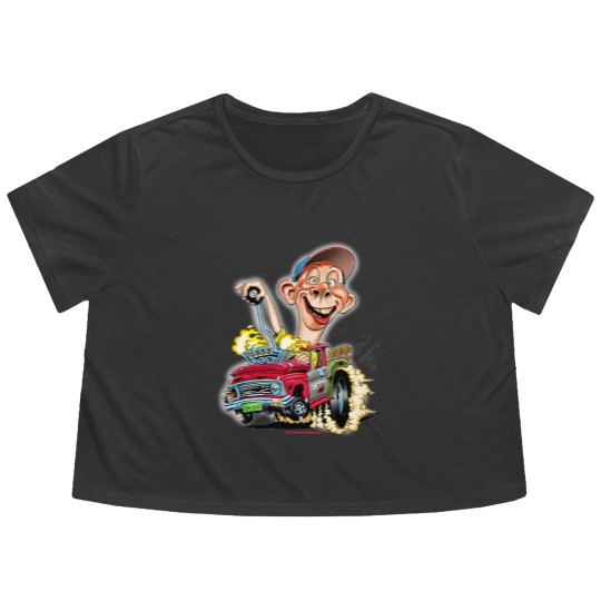 Discover Bubba J Hot Rod Pick Up Truck Flowy Cropped Tees