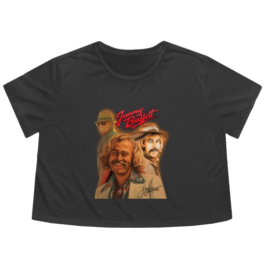 Discover Music Tour Flowy Cropped Tees Jimmy Buffett 2023 Tour Flowy Cropped Tees