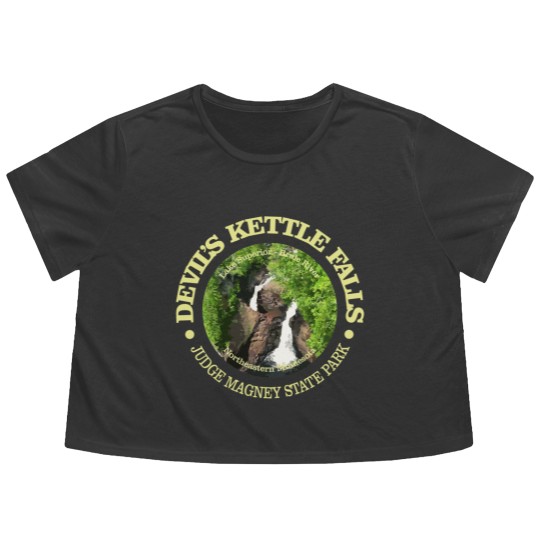 Discover Devil's Kettle Falls Flowy Cropped Tees