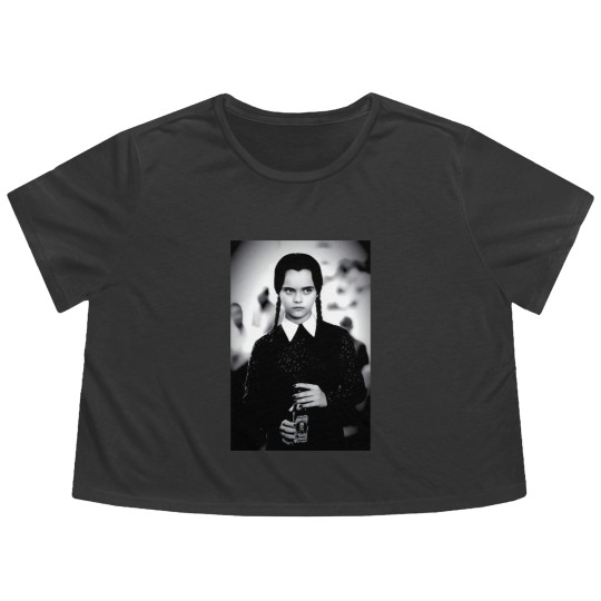 Discover Wednesday Addams Poison Horror Movie Flowy Cropped Tees