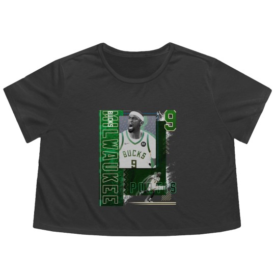 Discover Bobby Portis Basketball Paper Poster Bucks 2 - Bobby Portis - Flowy Cropped Tees