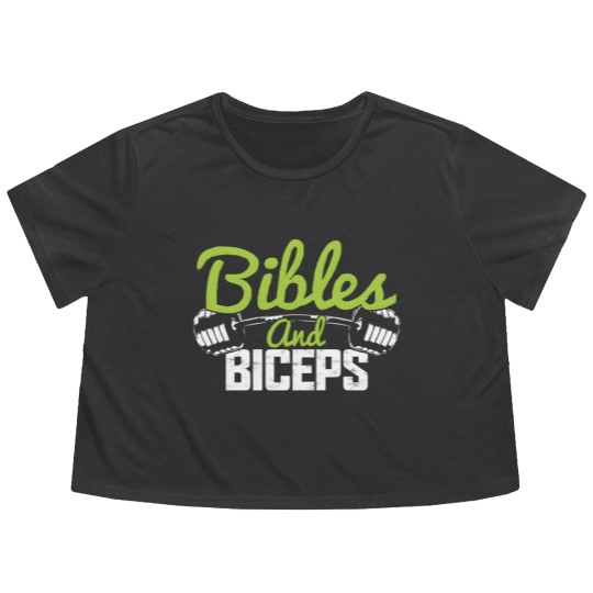 Discover BIBLES AND BICEPS Flowy Cropped Tees