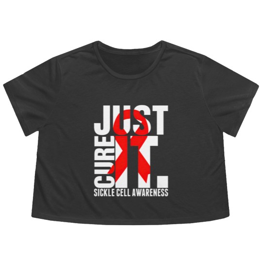 Discover Just Cure It Sickle Cell Awareness Flowy Cropped Tees Flowy Cropped Tees