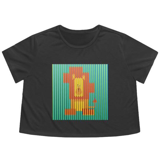 Discover Lion Artwork Carlos Cruz Diez Flowy Cropped Tees