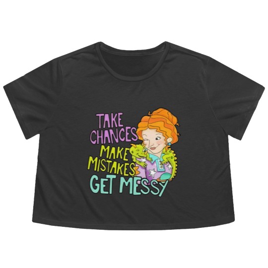 Discover Take Chances Make Mistakes Get Messy Flowy Cropped Tees, Miss Frizzle Flowy Cropped Tees, Magic School Bus