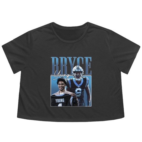 Discover Bryce Young Carolina Panthers Flowy Cropped Tees