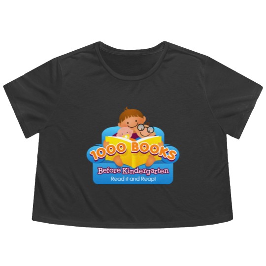 Discover 1000 Books Before Kindergarten Flowy Cropped Tees