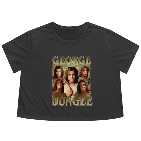 Discover George Of The Jungle Flowy Cropped Tees | Vintage George Of The Jungle Flowy Cropped Tees