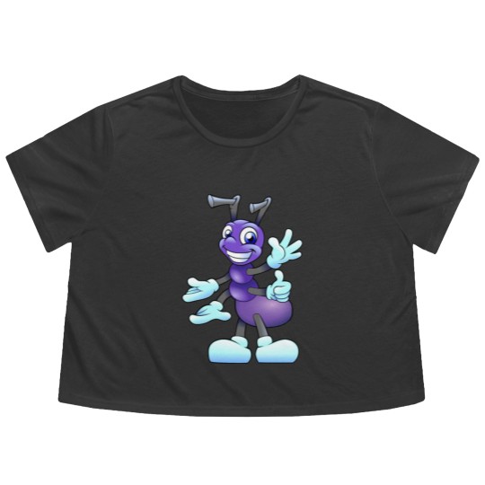 Discover cartoon ant Flowy Cropped Tees