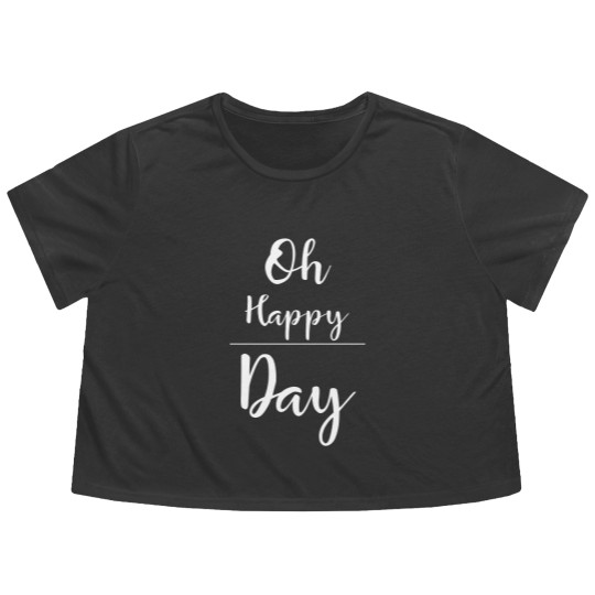 Discover Oh Happy Day Flowy Cropped Tees