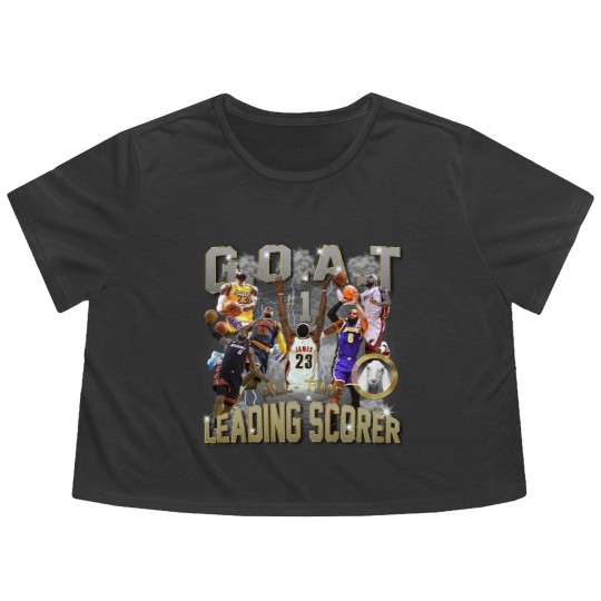 Discover lebron james #1 all-time leading scorer vintage style 90's bootleg Flowy Cropped Tees