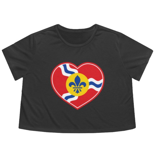 Discover I Heart Saint Louis - St Louis - Flowy Cropped Tees