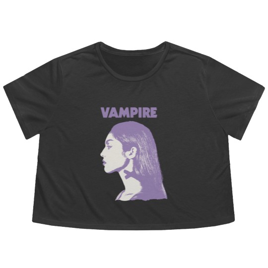 Discover Vampire Olivia Rodrigo Flowy Cropped Tees, Olivia Rodrigo Vampire Merch Flowy Cropped Tees