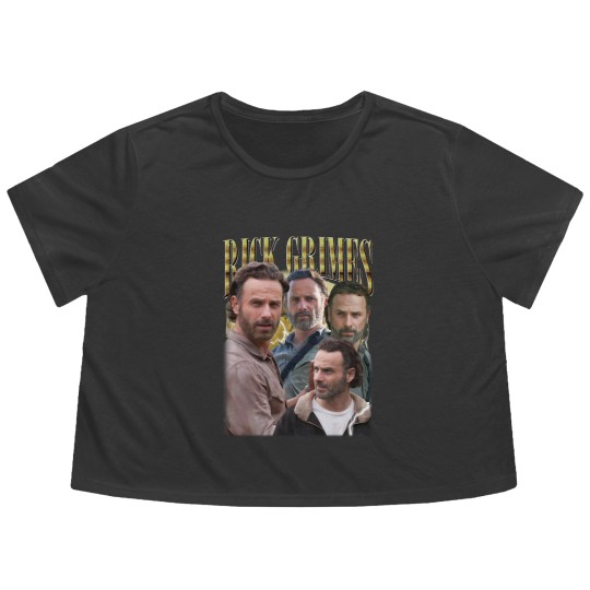 Discover Rick Grimes Vintage Flowy Cropped Tees, Gift For Women and Man Unisex Flowy Cropped Tees