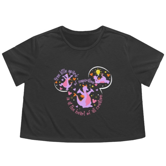 Discover Figment Flowy Cropped Tees, One Little Spark Flowy Cropped Tees, Purple Dragon Flowy Cropped Tees