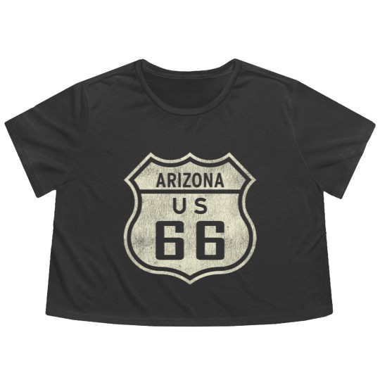 Discover Arizonna - Route 66 - Flowy Cropped Tees