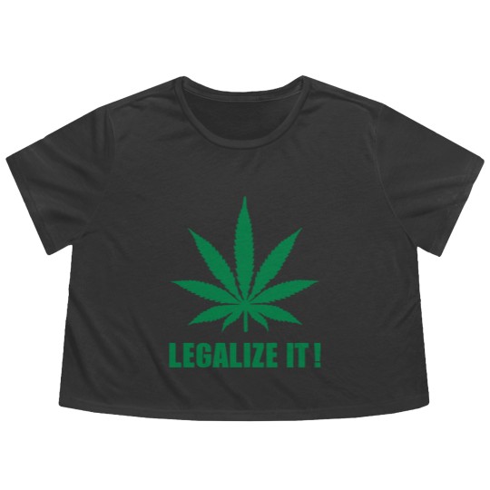 Discover Marijuana Legalize it Flowy Cropped Tees