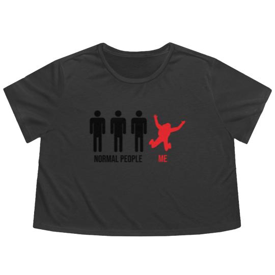 Discover Normal People Me Skydiver Skydive Funny Parachute Flowy Cropped Tees