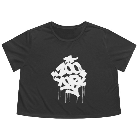 Discover ZOO YORK WHITE Flowy Cropped Tees