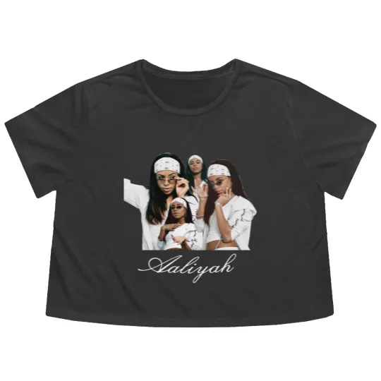 Discover Aaliyah Tribute Flowy Cropped Tees