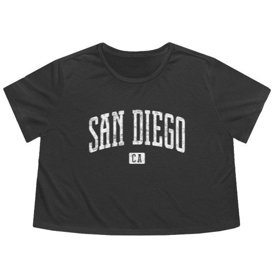 Discover San Diego CA Vintage City - San Diego - Flowy Cropped Tees