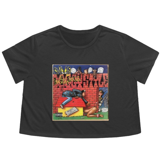 Discover Snoop Dogg Doggystyle Album Cover Flowy Cropped Tees