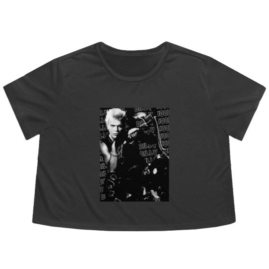Discover Vintage Billy Idol Flowy Cropped Tees, Billy Idol Live Tour 2023 Flowy Cropped Tees